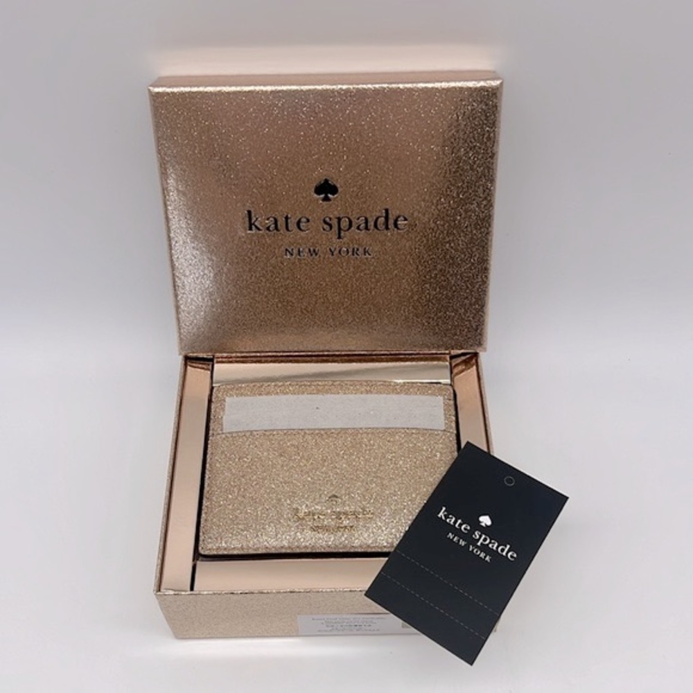 Kate Spade Glimmer Small Slim Card Gold